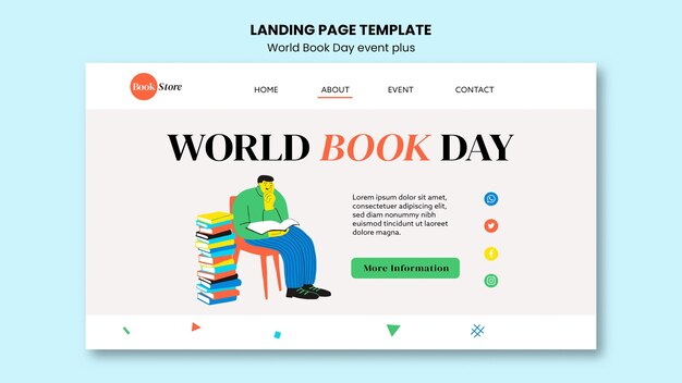 World book day celebration landing page