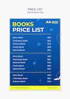 Free PSD world book day celebration price list