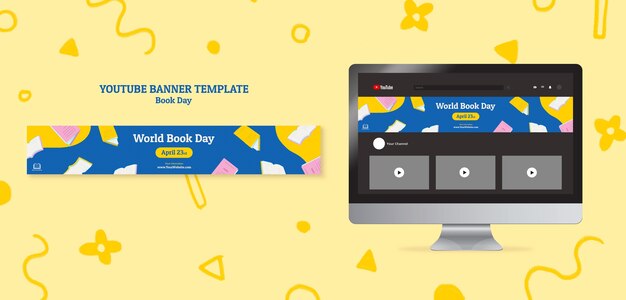 World book day celebration youtube banner