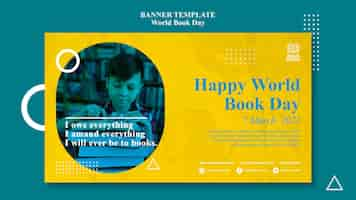 Free PSD world book day event banner