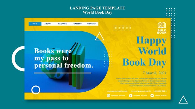 World book day event web template