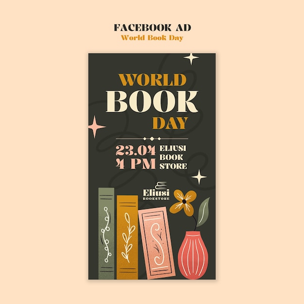 Free PSD world book day facebook template