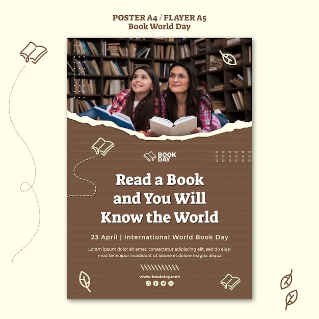 World book day flyer template