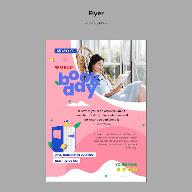 World Book Day Flyer Template: Free PSD Download