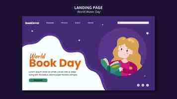 Free PSD world book day home page template