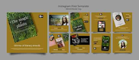 Free PSD world book day instagram posts