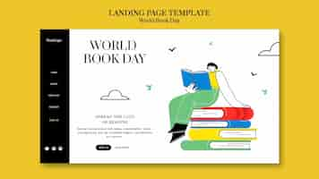 Free PSD world book day landing page template