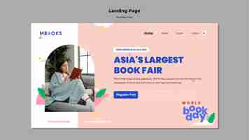 Free PSD world book day landing page