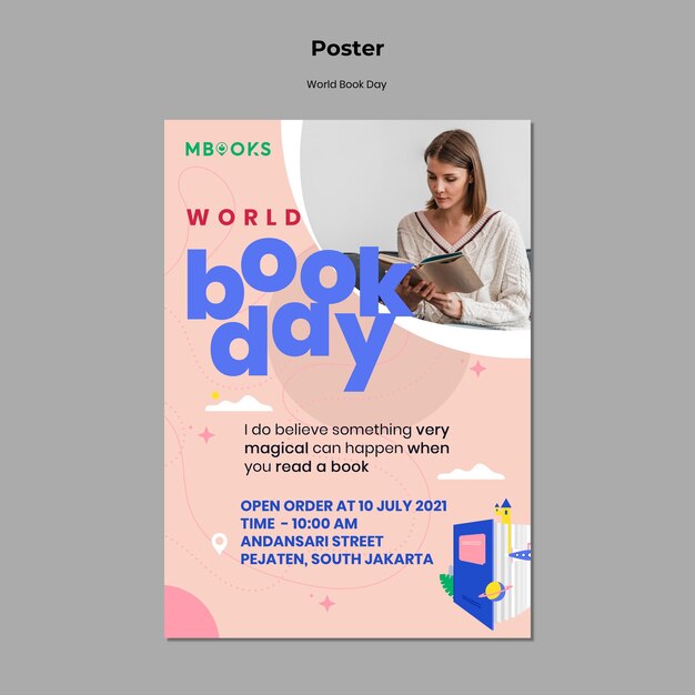 World book day poster template