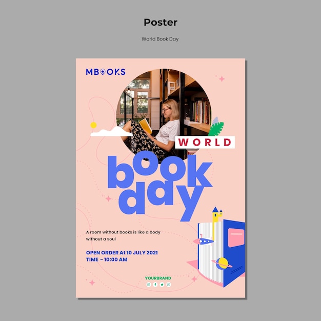 World book day poster template