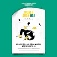 Free PSD world book day poster template