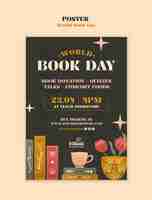 Free PSD world book day poster template