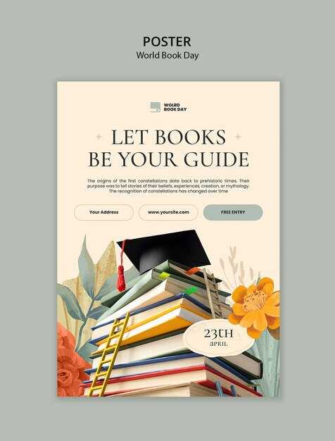 World book day poster template