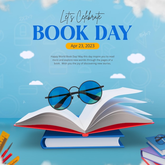 World book day social media post template