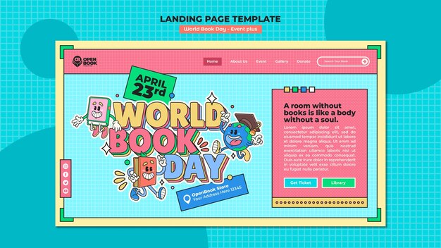 world book day  template design