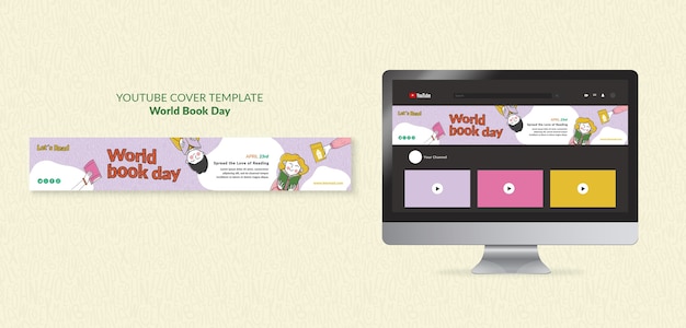 Free PSD world book day template design