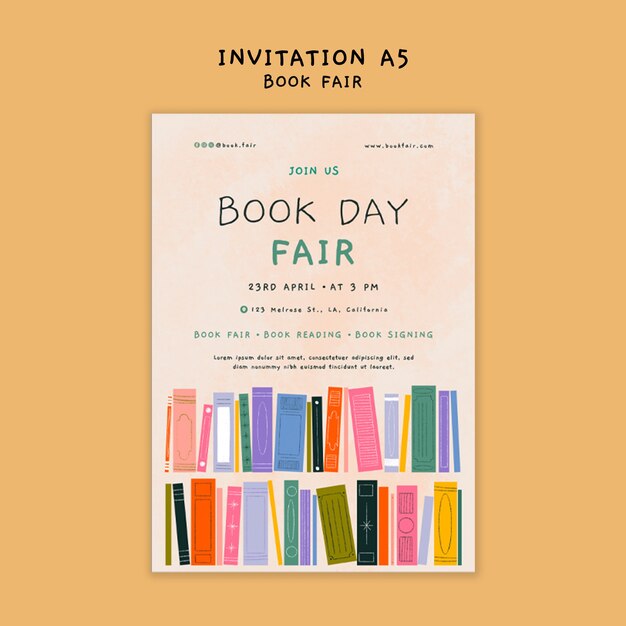 Free PSD world book day template design