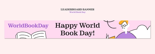 Free PSD world book day template design