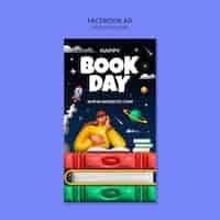 Free PSD world book day template design