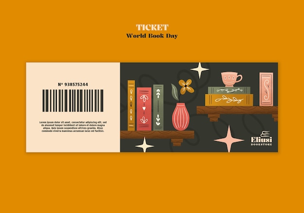 World book day ticket template