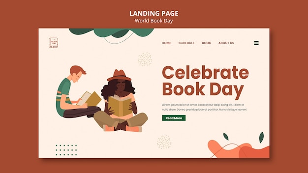 Free PSD world book day web template