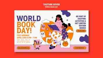 Free PSD world book day youtube cover template