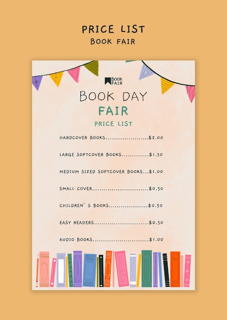 Free PSD world book festival template design