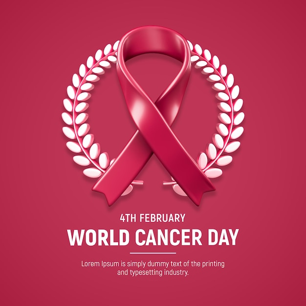 Free PSD world cancer day 4th february social media post template color of the year 2023