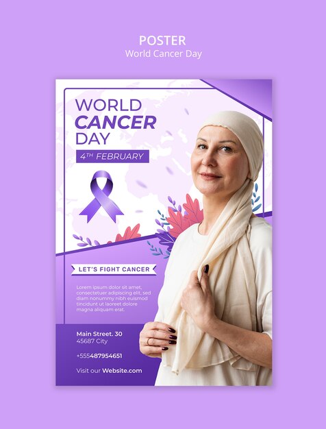 World cancer day awareness template