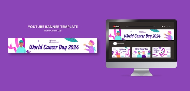 World cancer day awareness youtube banner