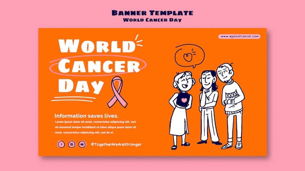 World cancer day banner template