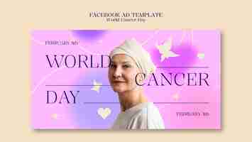 Free PSD world cancer day  facebook template