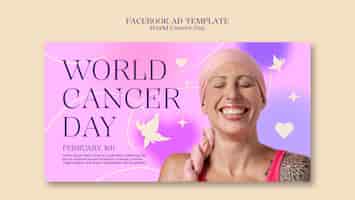 Free PSD world cancer day  facebook template