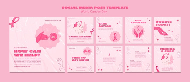 Free PSD world cancer day instagram post design design