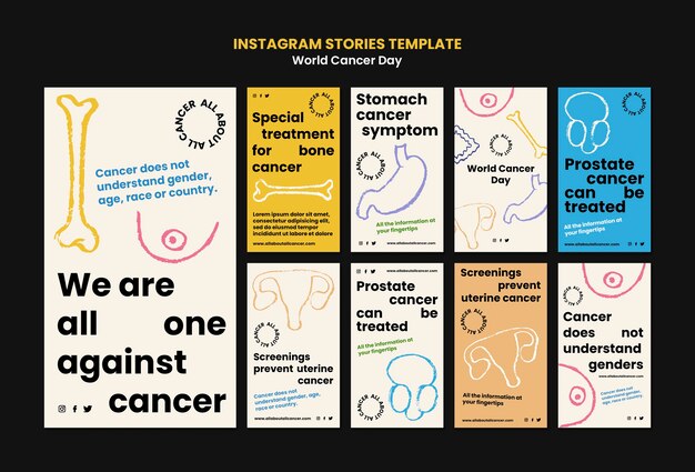 world cancer day instagram stories design template