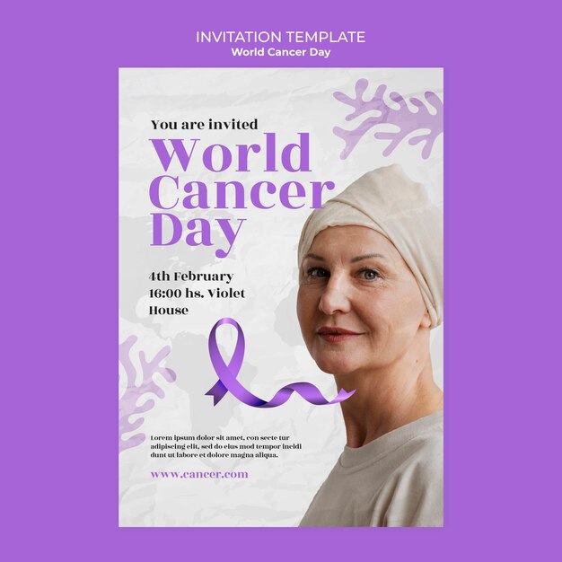 world cancer day invitation template