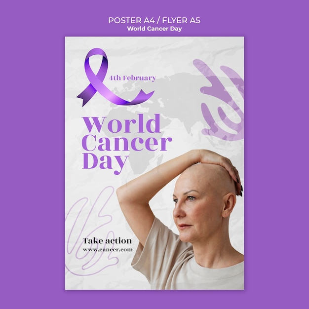 world cancer day poster template