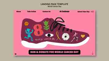 Free PSD world cancer day template design