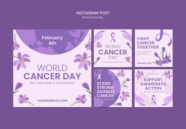 world cancer day template design