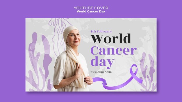 world cancer day youtube cover template