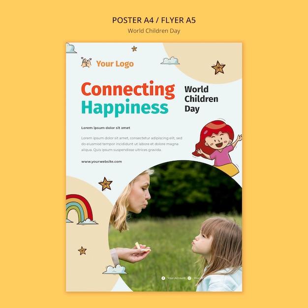 World children day flyer template