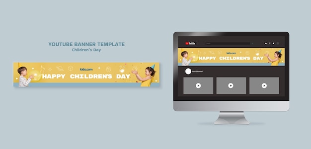 Free PSD world children's day template design