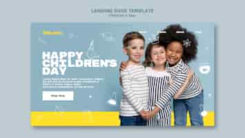 Free PSD world children's day template design