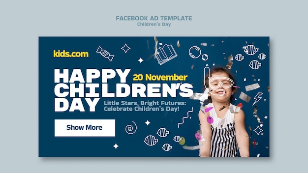 Free PSD world children's day template design