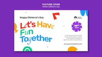 Free PSD world children's day template design