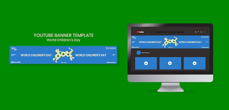 Free PSD world children's day template design