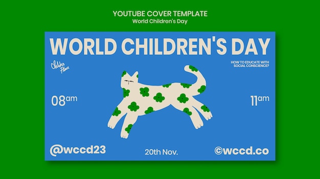 Free PSD world children's day template design