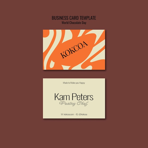 World Chocolate Day Celebration Business Card PSD Template – Free Download