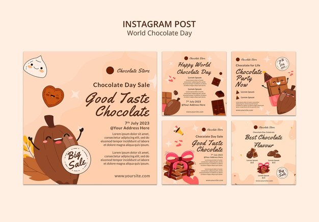 世界チョコレートデーのお祝いのインスタグラムの投稿
