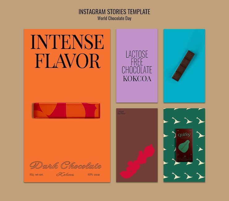 Free PSD world chocolate day celebration instagram stories